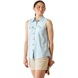 ARIAT Women’s Rebar Made Tough Venttek Durastretch Tank(Milky Blue)