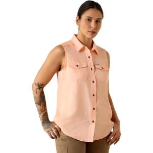 ARIAT Women’s Rebar Made Tough Venttek Durastretch Tank(Papaya Punch)
