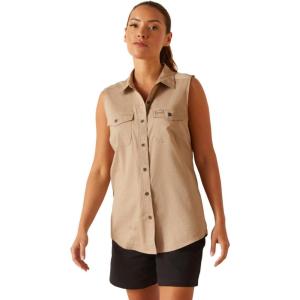ARIAT Women’s Rebar Made Tough Venttek Durastretch Tank(Sepia Heather)