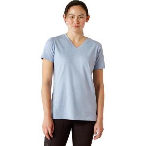 Ariat Women’s Rebar Cotton Strong Standard V-Neck T-Shirt(Bel Air Heather)