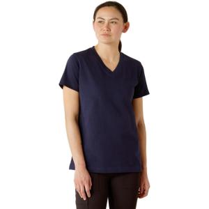Ariat Women’s Rebar Cotton Strong Standard V-Neck T-Shirt(Navy)