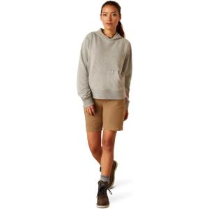 Ariat Women’s Rebar Lightweight Cropped Hoodie(Heather Grey)
