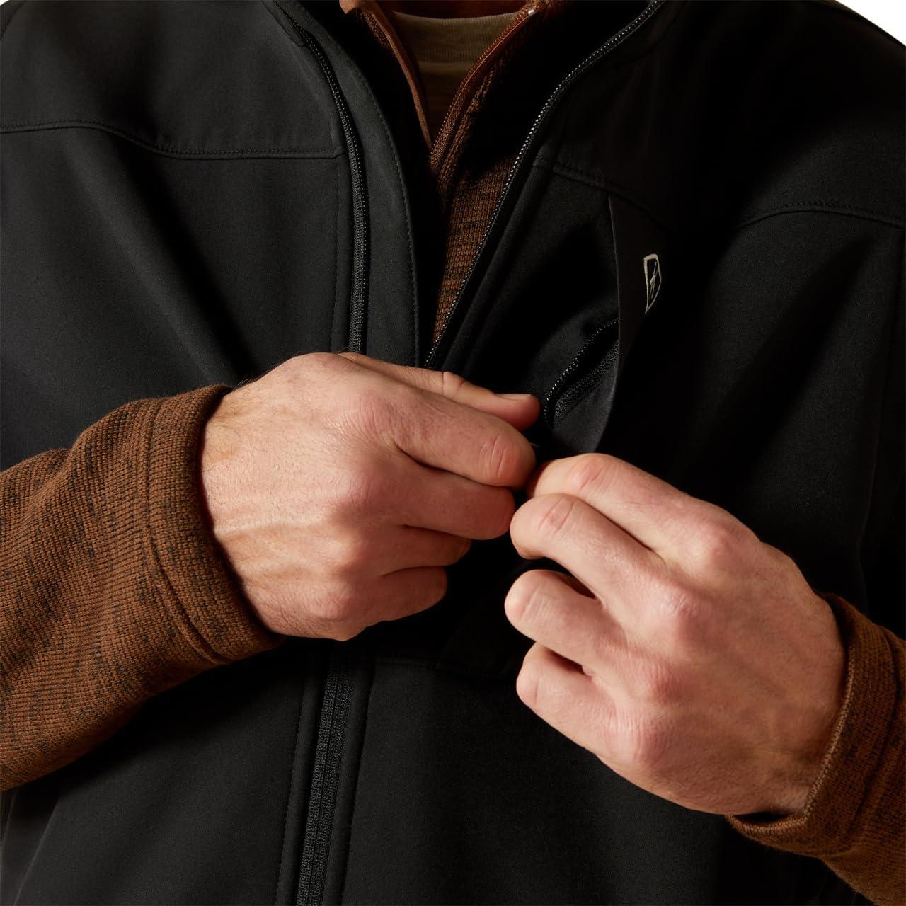 imageARIAT mens Vernon Softshell VestBlack Wash