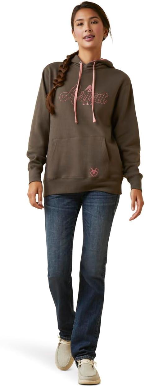 imageAriat Womens Hooded SweatshirtReal Thunderbird HoodieBanyan Bark