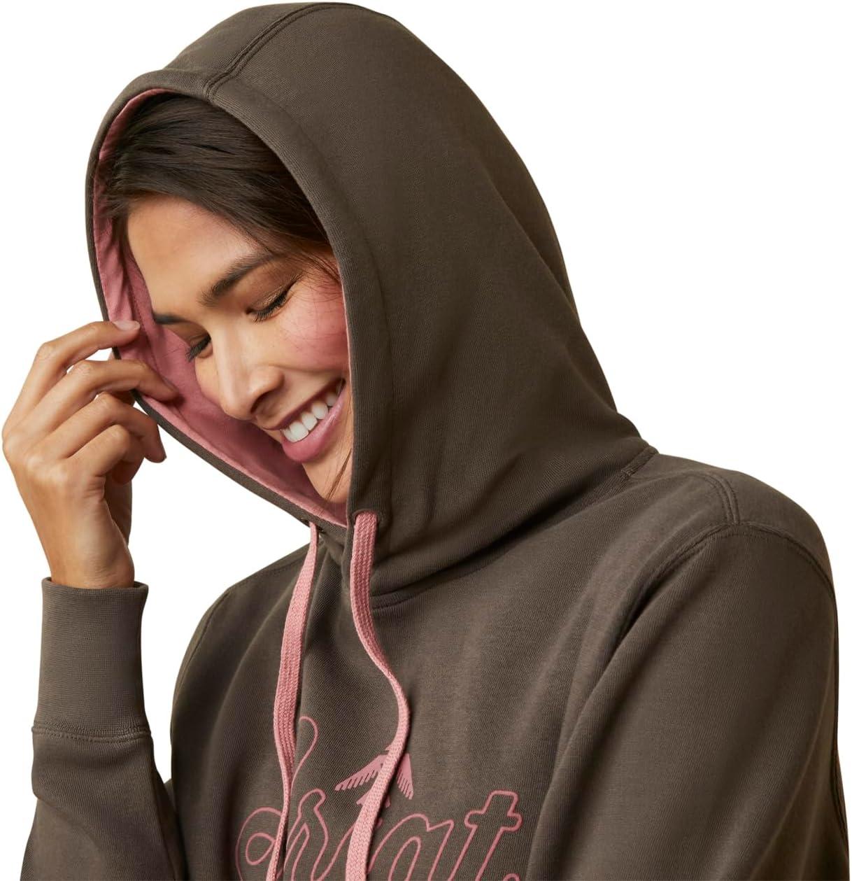 imageAriat Womens Hooded SweatshirtReal Thunderbird HoodieBanyan Bark