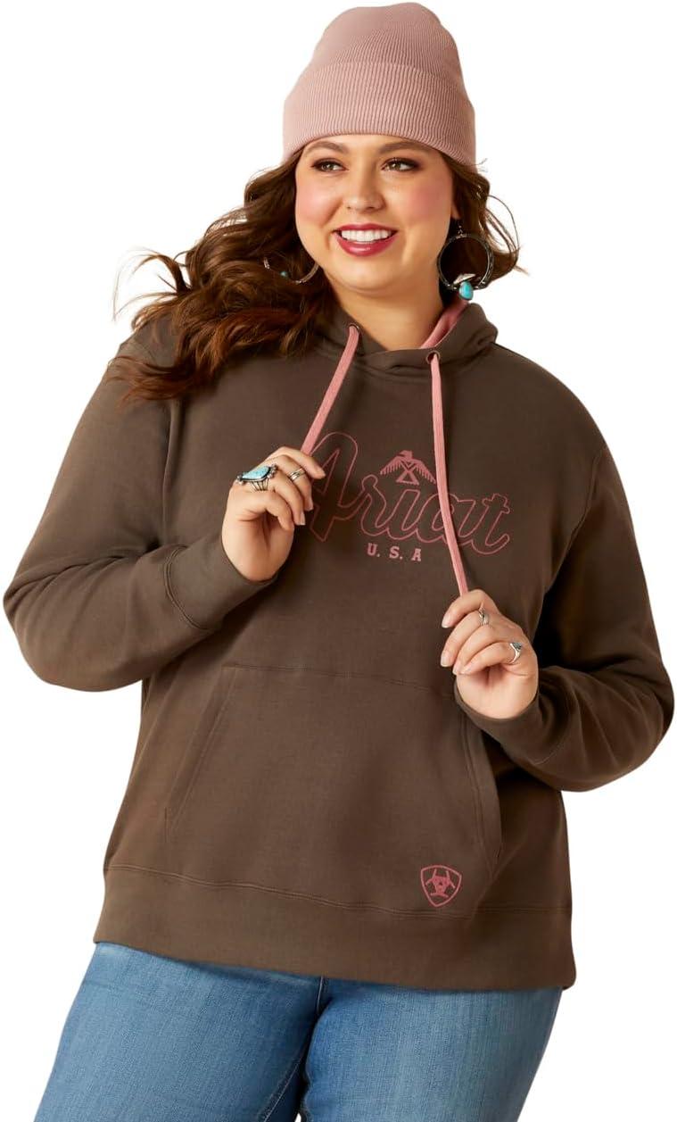 imageAriat Womens Hooded SweatshirtReal Thunderbird HoodieBanyan Bark