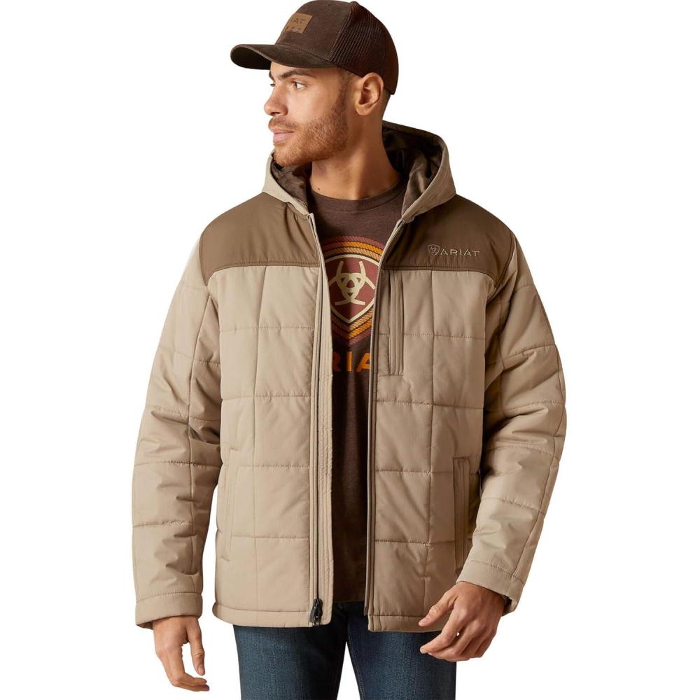 imageAriat Mens Crius Hooded Insulated JacketMajor BrownBrindle