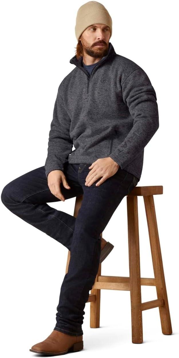 imageARIAT Mens Caldwell 14 Zip SweaterGrey