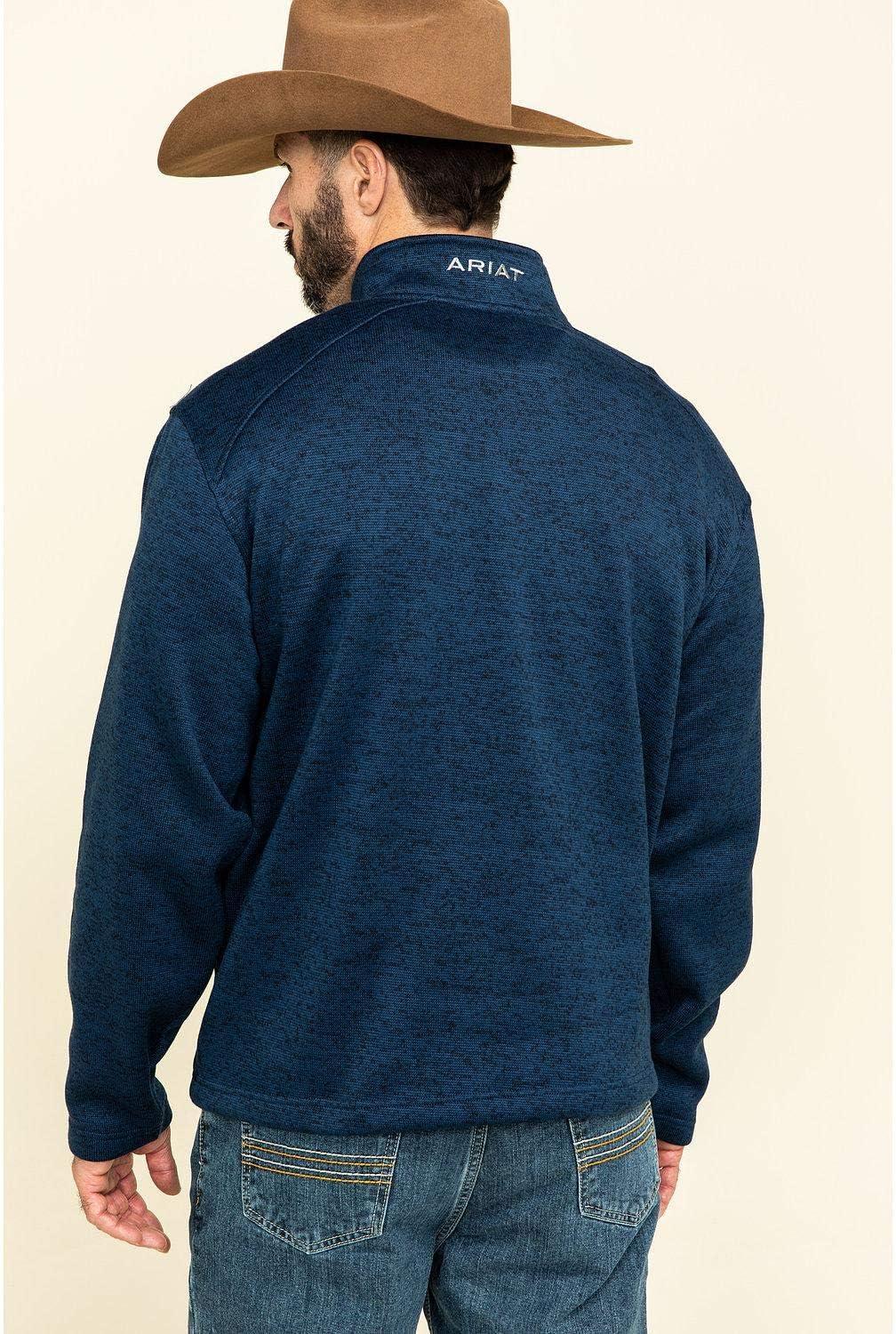 imageARIAT Mens Caldwell 14 Zip SweaterIndigo Heather