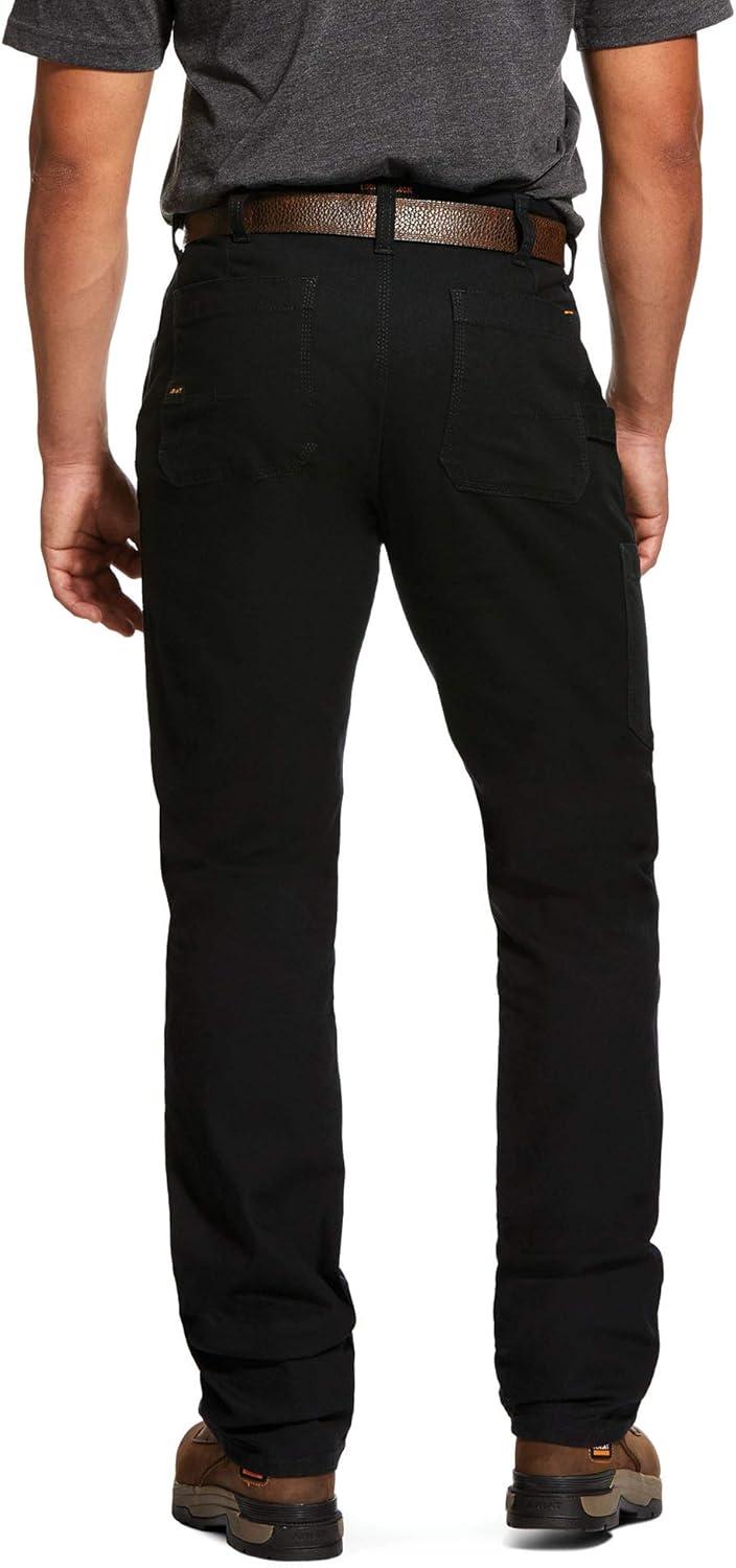 imageAriat Mens Rebar M4 Relaxed Durastretch Made Tough Double Front Stackable Straight Leg PantJeansBlack