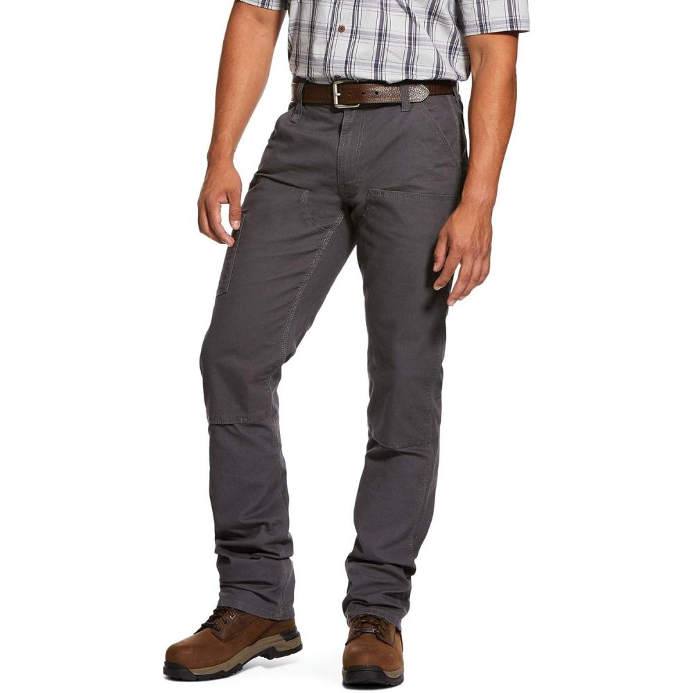 imageAriat Mens Rebar M4 Relaxed Durastretch Made Tough Double Front Stackable Straight Leg PantJeansRebar Grey