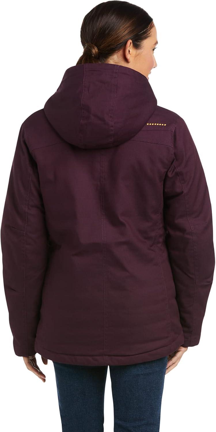 imageARIAT Womens Rebar Duracanvas Insulated JacketPlum Perfect