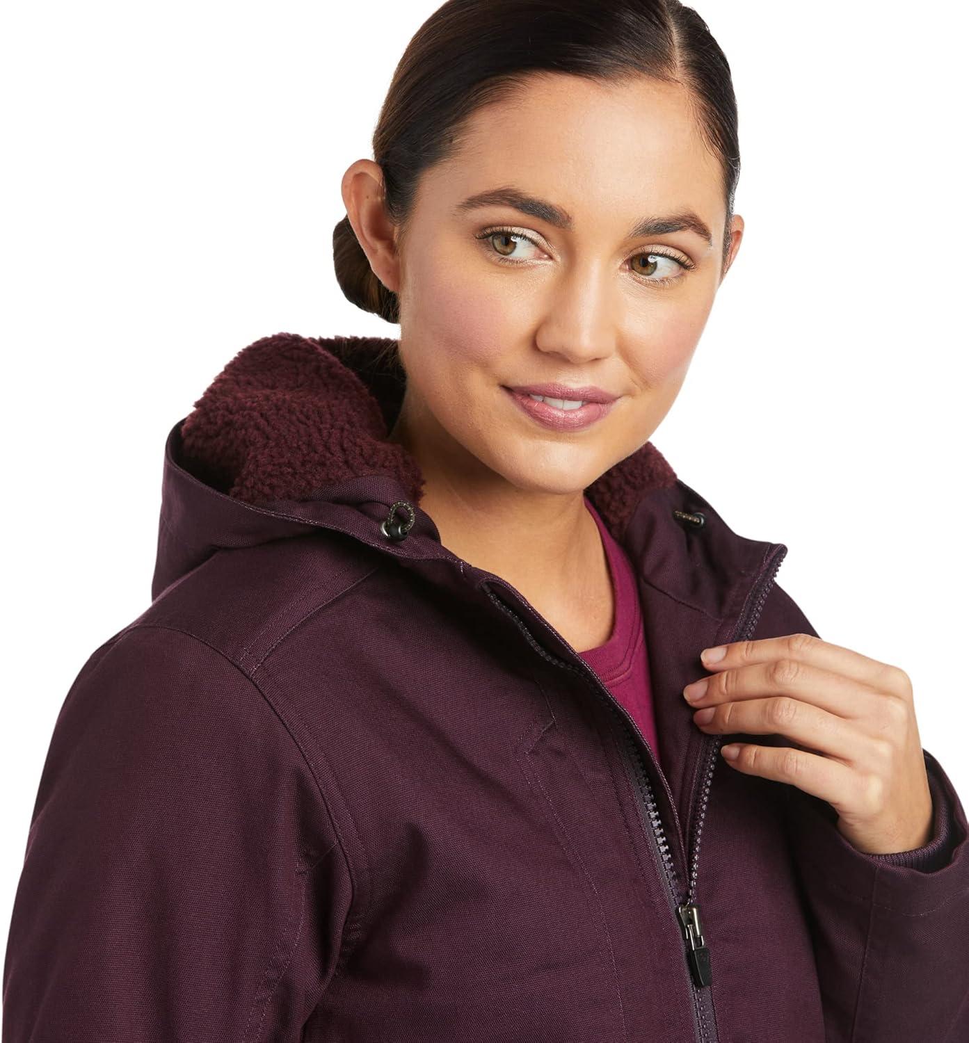 imageARIAT Womens Rebar Duracanvas Insulated JacketPlum Perfect