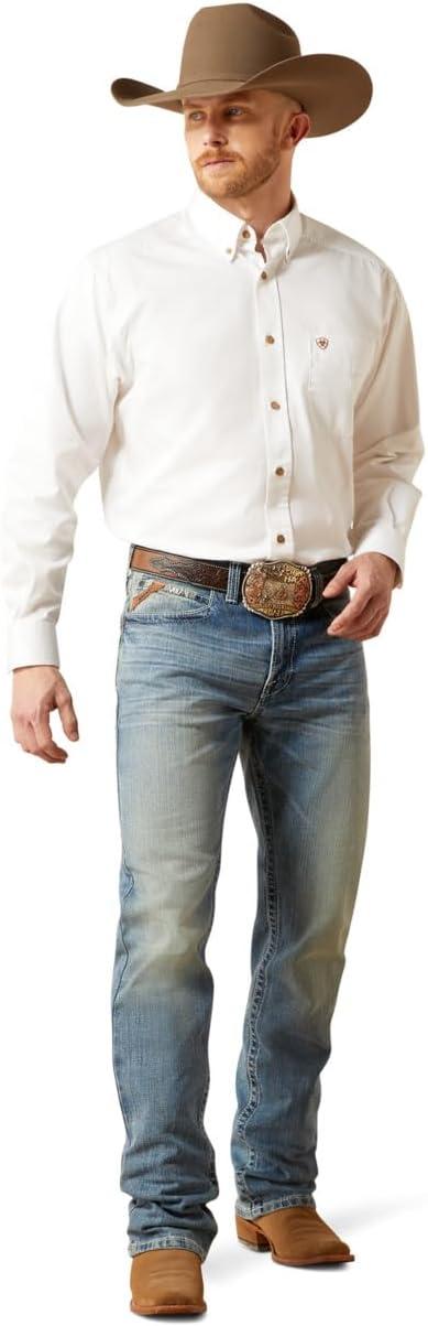 imageAriat Mens Solid Twill Classic Fit ShirtWhite