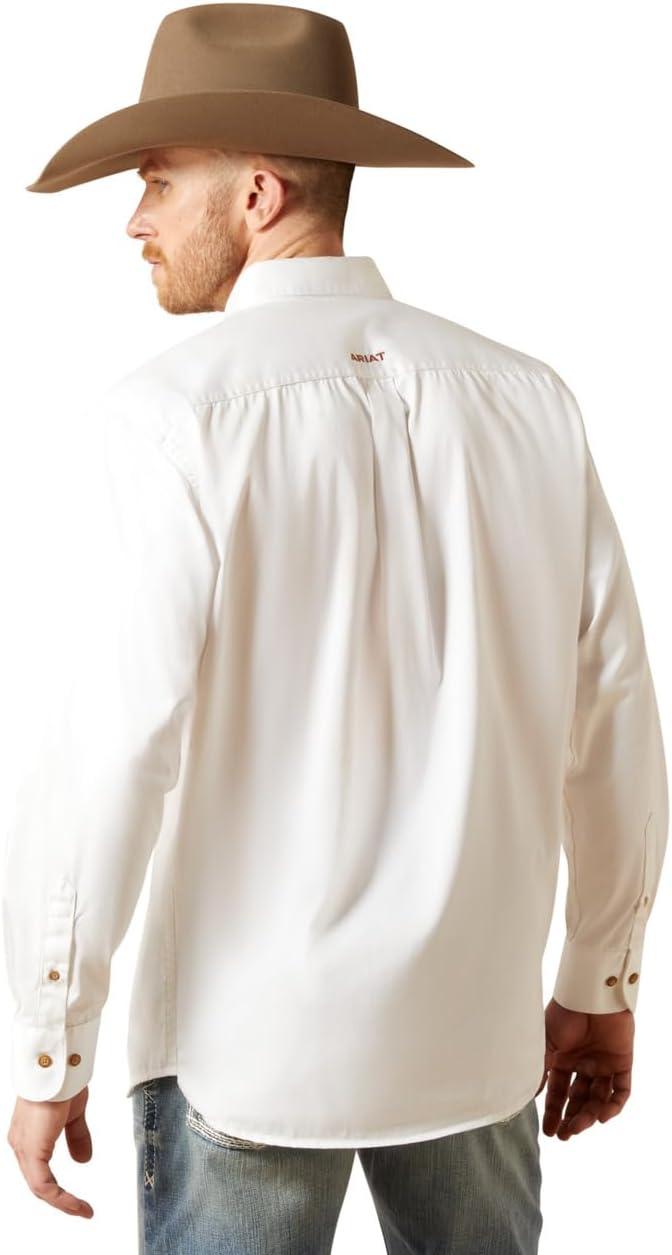 imageAriat Mens Solid Twill Classic Fit ShirtWhite