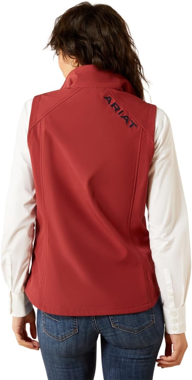 imageARIAT Womens Ariat Logo Softshell VestBurnt RussetStripe