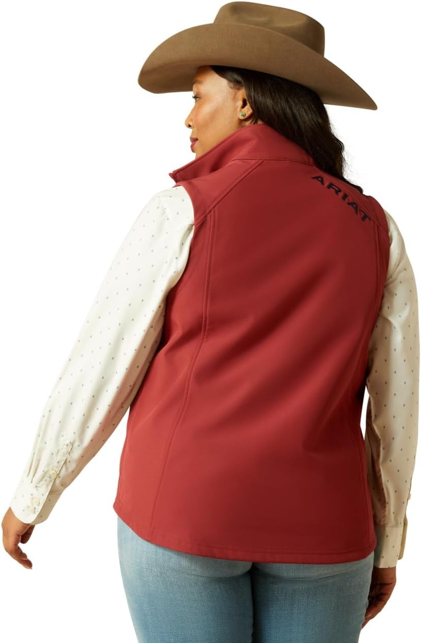 imageARIAT Womens Ariat Logo Softshell VestBurnt RussetStripe