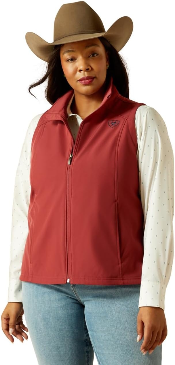 imageARIAT Womens Ariat Logo Softshell VestBurnt RussetStripe