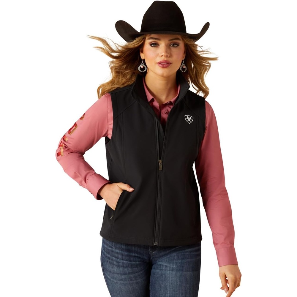 imageARIAT Womens Ariat Logo Softshell VestBlack