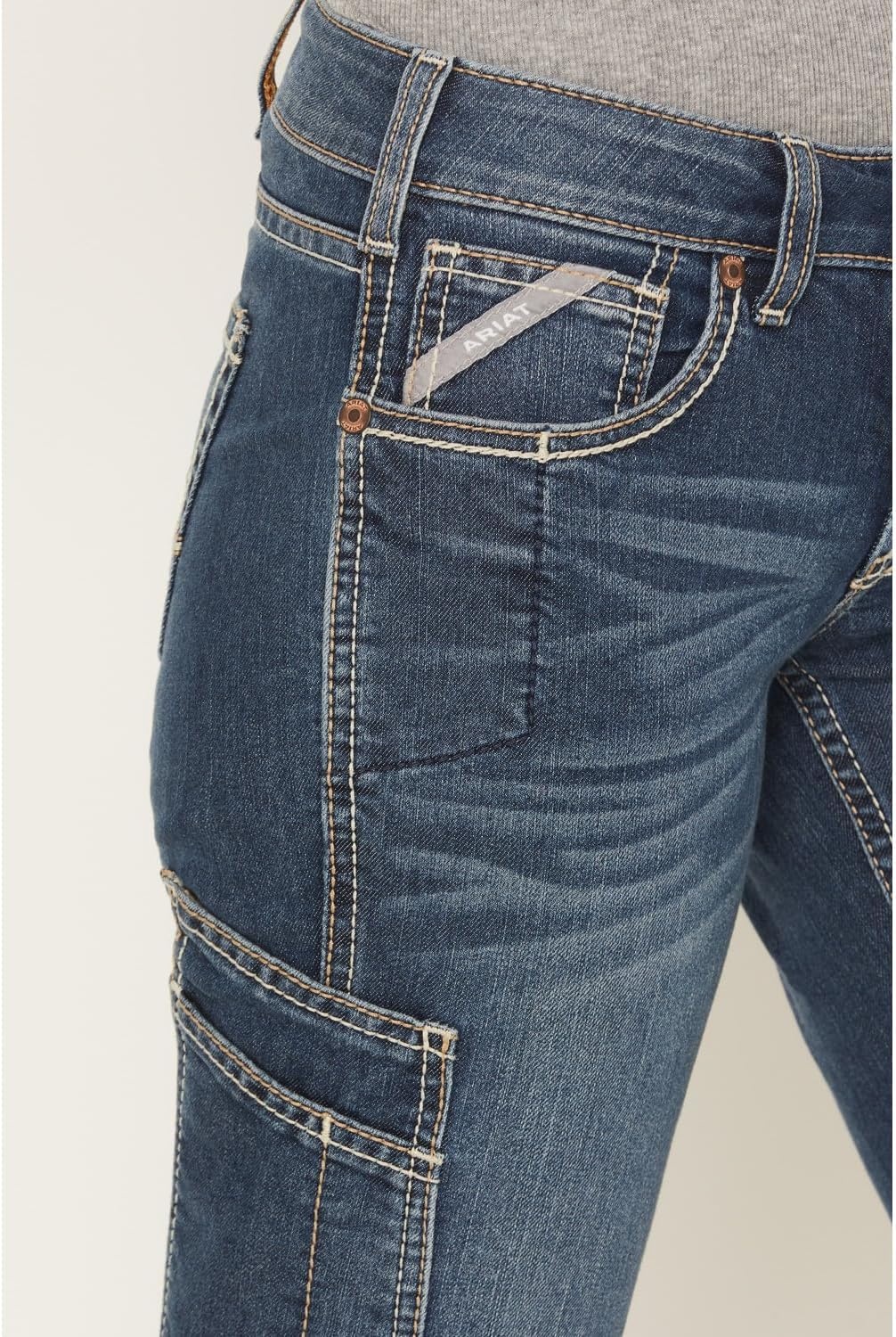 image:imageARIAT Rebar DuraStretch Riveter Straight Leg JeansBlue