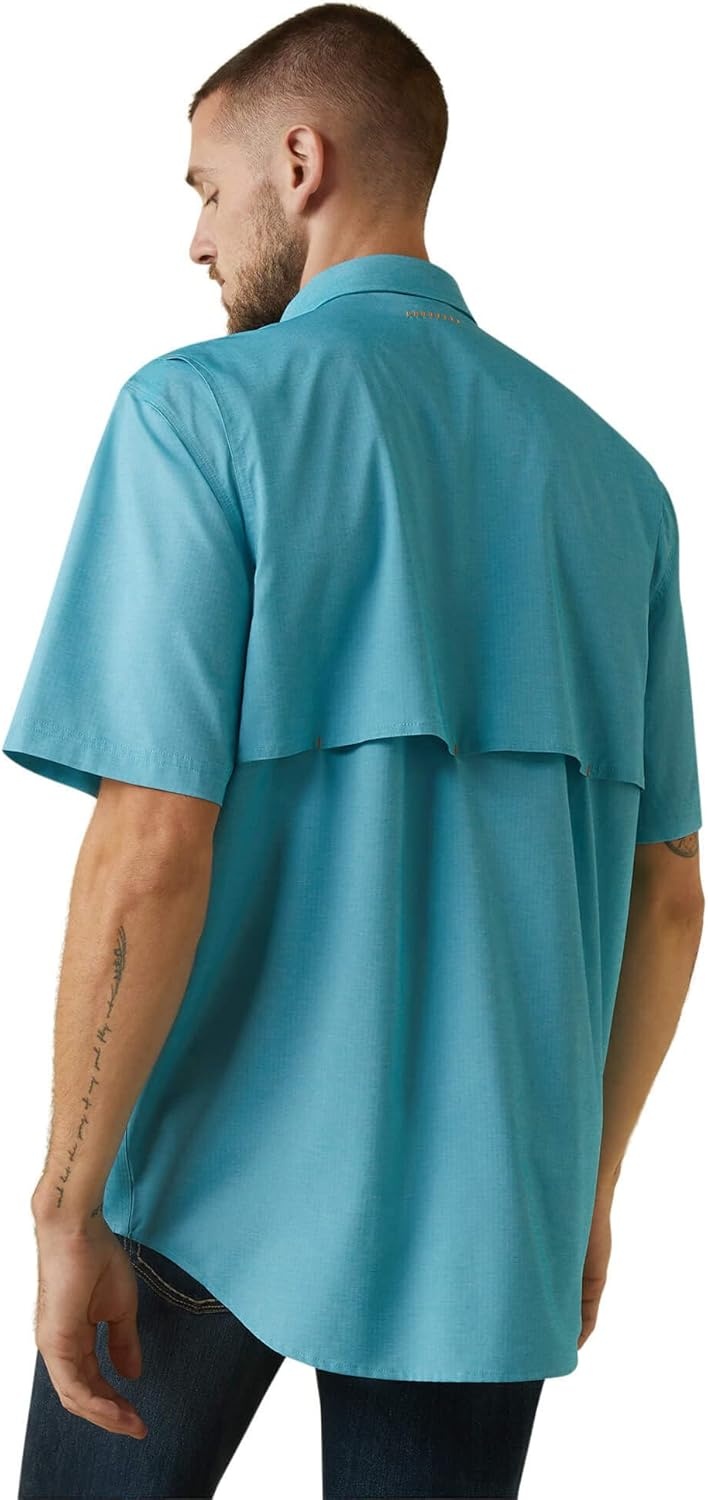 image:imageAriat Mens Rebar Made Tough Venttek Durastretch Work ShirtCaribbean Sea Heather