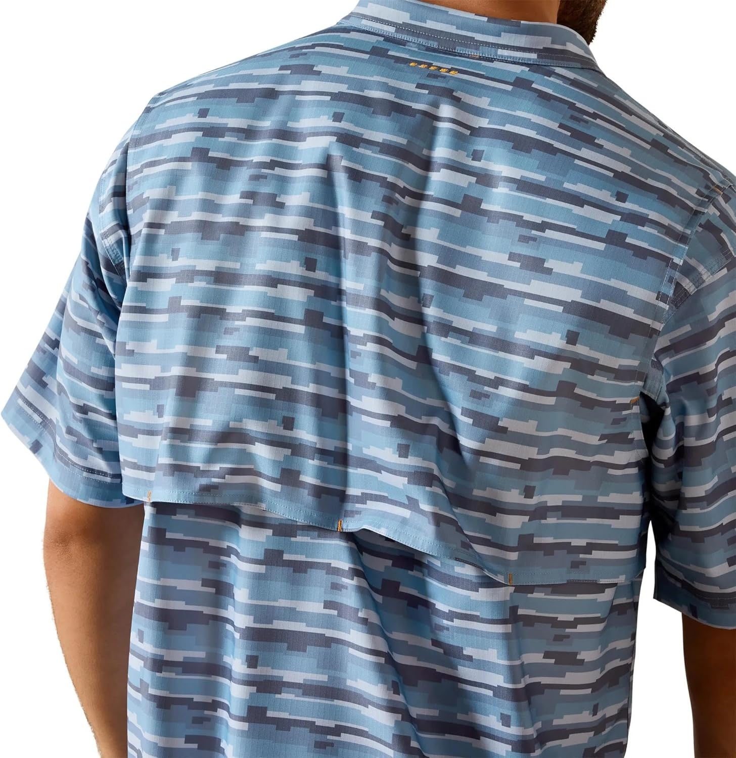 image:imageAriat Mens Rebar Made Tough Venttek Durastretch Work ShirtDusty Blue Print