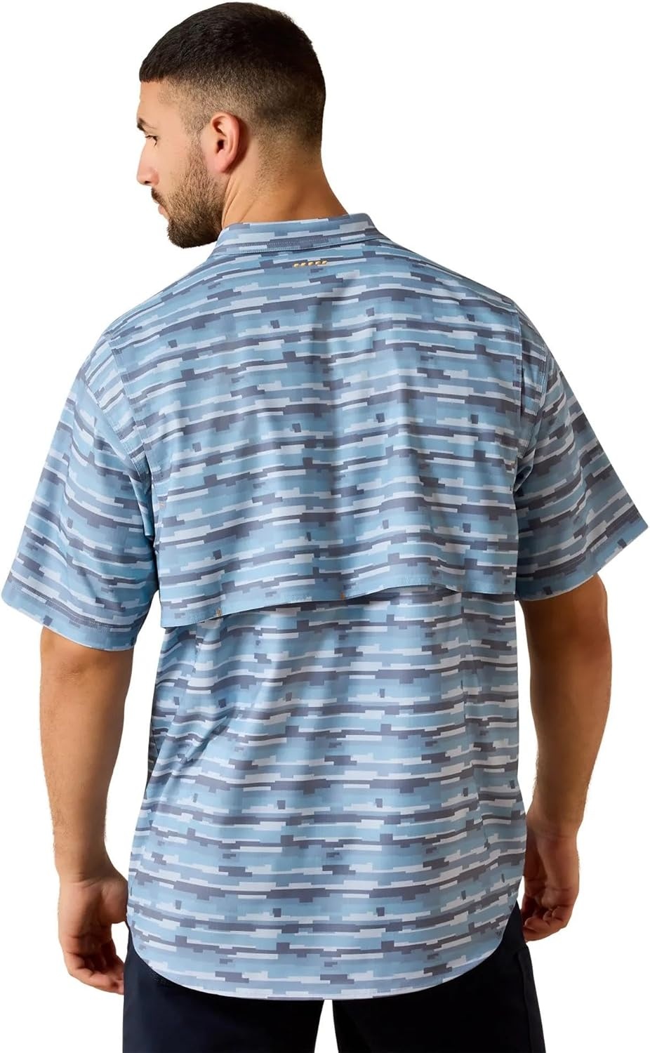 image:imageAriat Mens Rebar Made Tough Venttek Durastretch Work ShirtDusty Blue Print