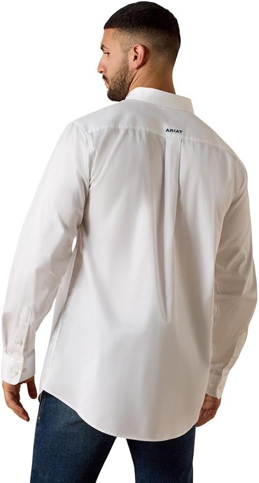 image:imageAriat Mens Team Logo Twill Fitted ShirtWhiteBlue Medallion Fill