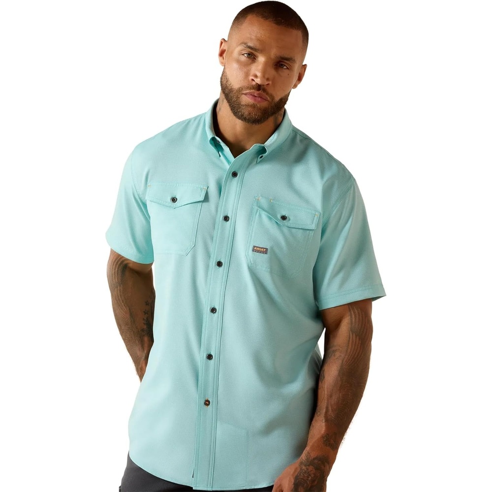 image:imageAriat Mens Rebar Made Tough Venttek Durastretch Work ShirtAquarelle