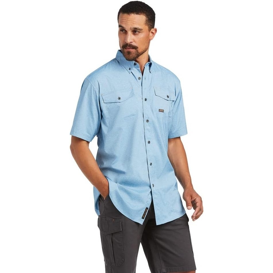 image:imageAriat Mens Rebar Made Tough Venttek Durastretch Work ShirtBlue