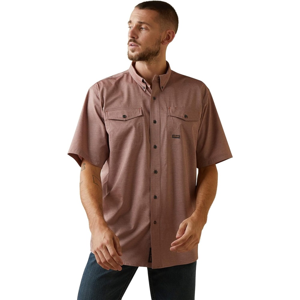 image:imageAriat Mens Rebar Made Tough Venttek Durastretch Work ShirtToffee Heather
