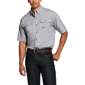 Ariat Men’s Rebar Made Tough Venttek Durastretch Work Shirt(Charcoal Heather)