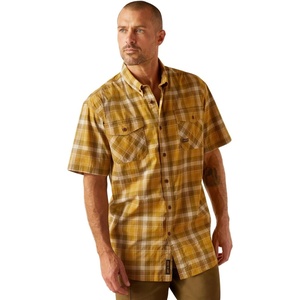 Ariat Men’s Rebar Made Tough Venttek Durastretch Work Shirt(Dried Tobacco Plaid)