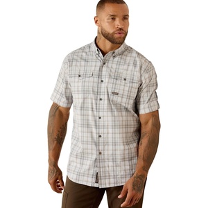 Ariat Men’s Rebar Made Tough Venttek Durastretch Work Shirt(Micro Chip)