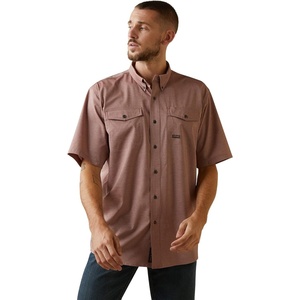 Ariat Men’s Rebar Made Tough Venttek Durastretch Work Shirt(Toffee Heather)