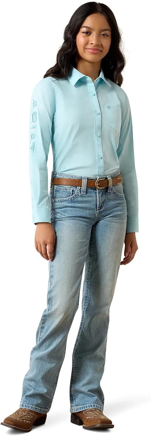 image:imageARIAT Girls Kirby ShirtSaltwater Henna Stripe