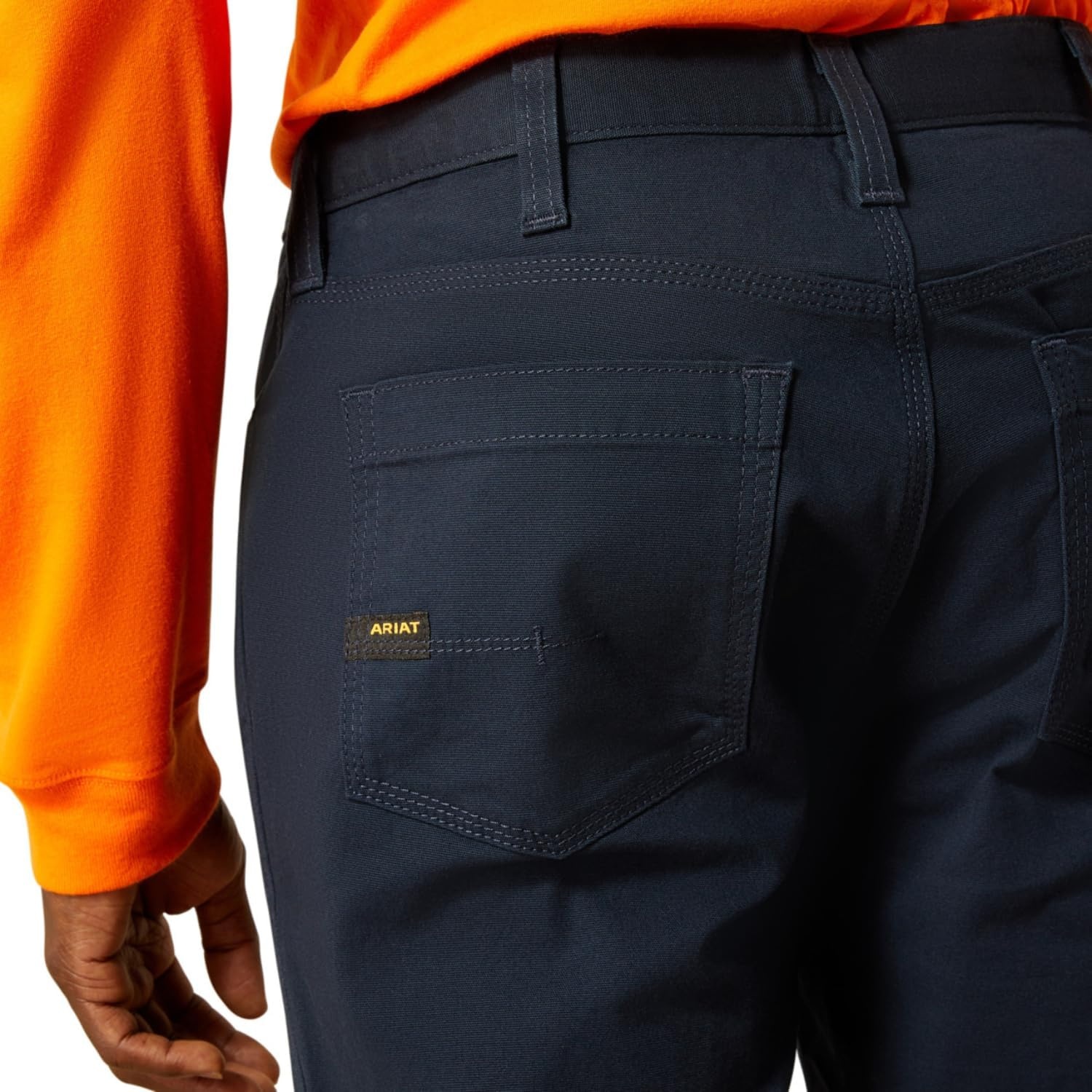 image:imageARIAT Rebar M4 Low Rise DuraStretch Made Tough Stackable Straight Leg PantsDark Navy Wash