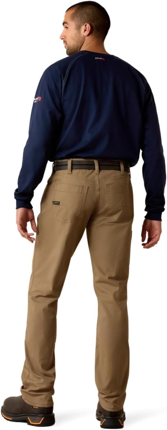 image:imageARIAT Rebar M4 Low Rise DuraStretch Made Tough Stackable Straight Leg PantsField Khaki
