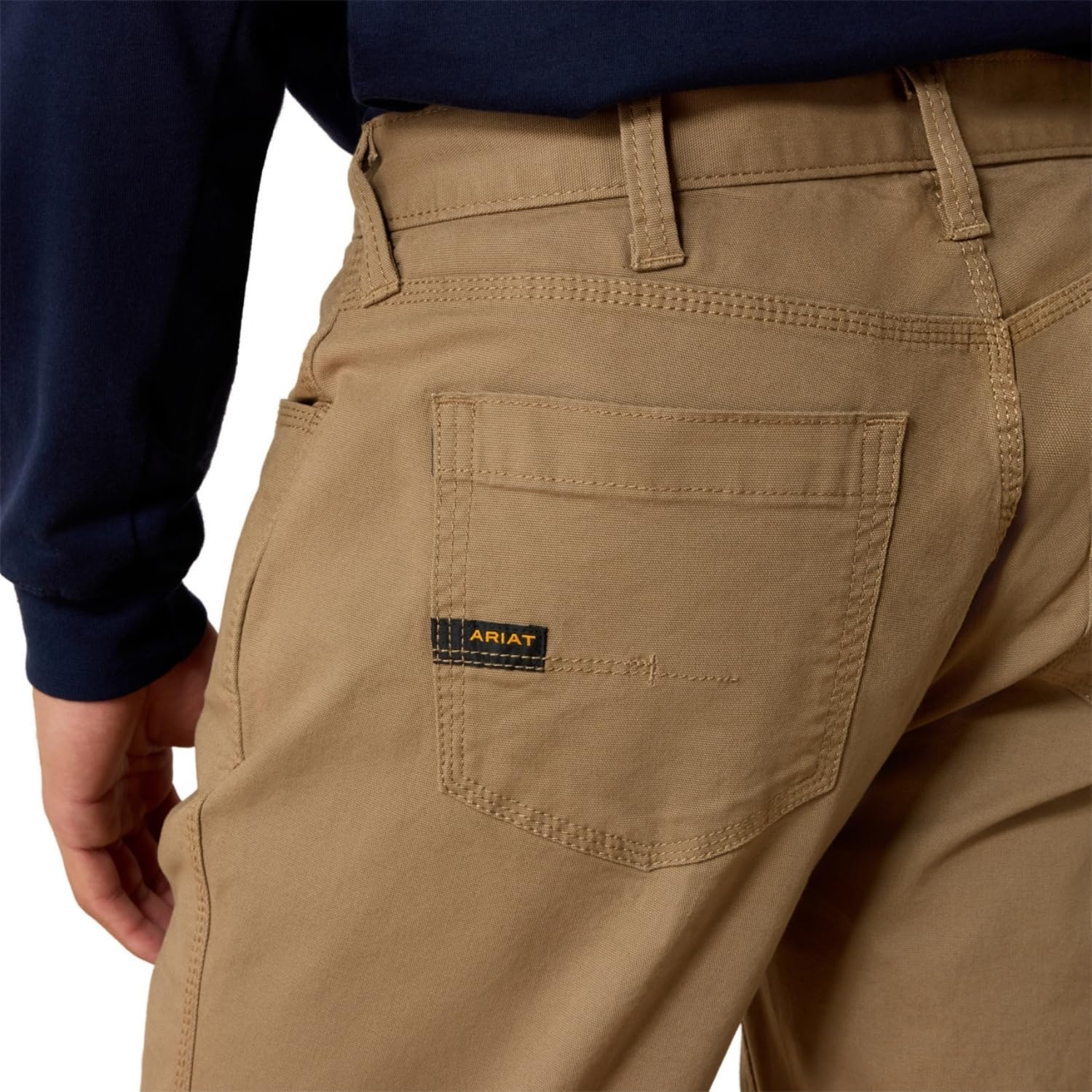 image:imageARIAT Rebar M4 Low Rise DuraStretch Made Tough Stackable Straight Leg PantsField Khaki