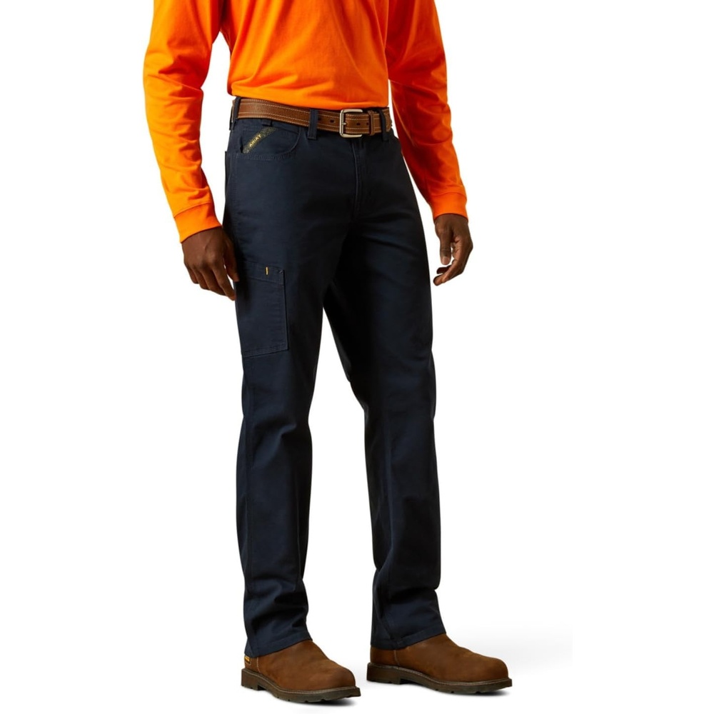 image:imageARIAT Rebar M4 Low Rise DuraStretch Made Tough Stackable Straight Leg PantsDark Navy Wash Wash