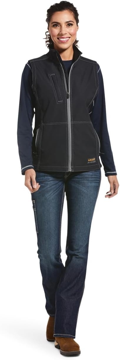 image:imageARIAT Womens Rebar Stretch Canvas Softshell VestBlack