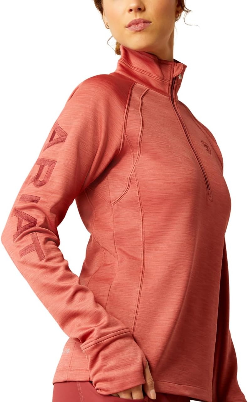 image:imageAriat Womens Tek Team 14 ZipDusty Cedar Heather