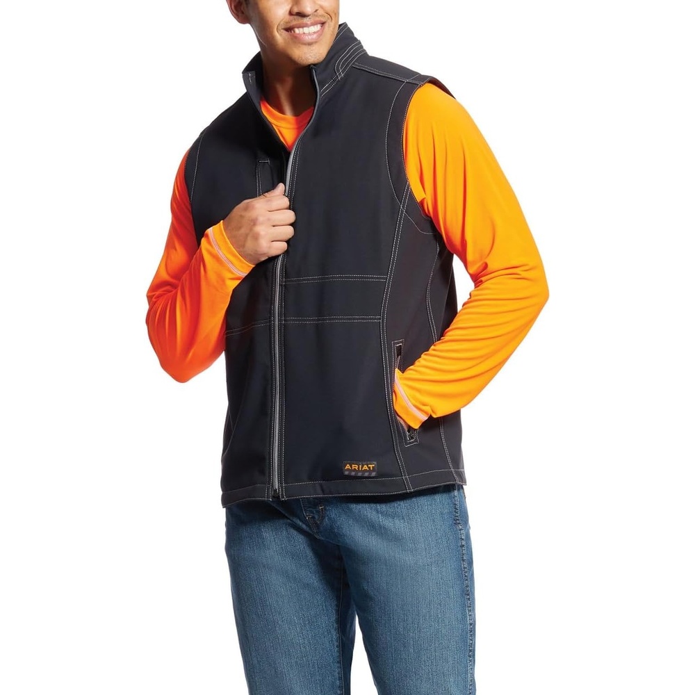 image:imageAriat Mens Rebar Stretch Canvas Softshell JacketBlack