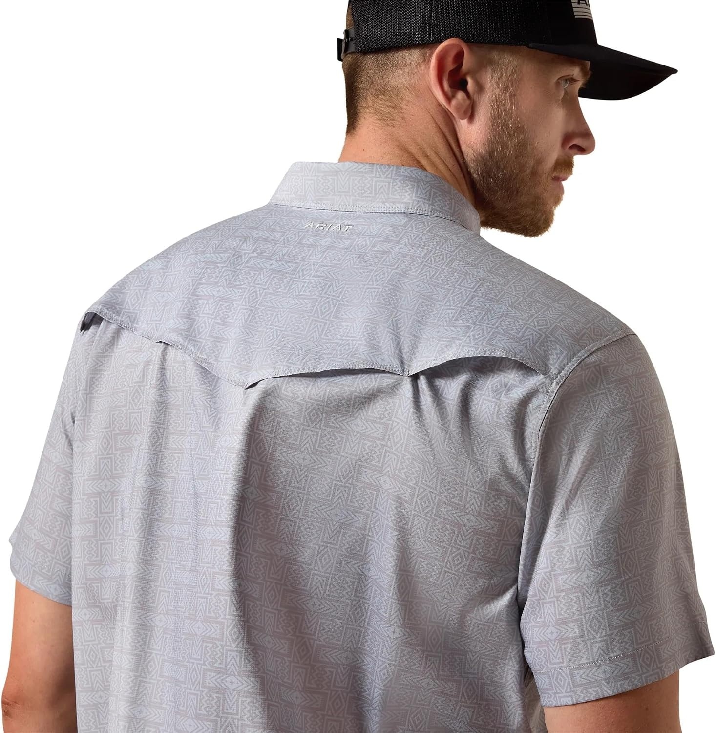 image:imageARIAT Mens Printed Venttek Western Fitted Snap ShirtSky Rocket