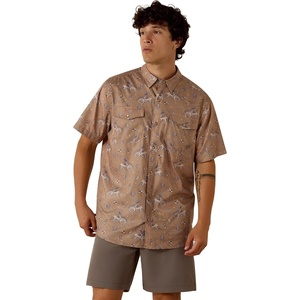 ARIAT Men’s Printed Venttek Western Fitted Snap Shirt(Cartouche)