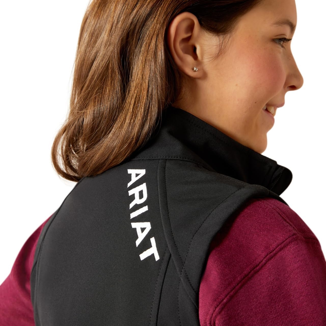 image:imageARIAT Girls Ariat Logo Softshell VestBlackSouthwest Minimal Print