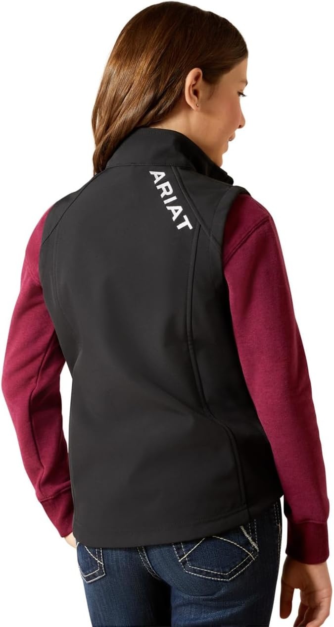 image:imageARIAT Girls Ariat Logo Softshell VestBlackSouthwest Minimal Print