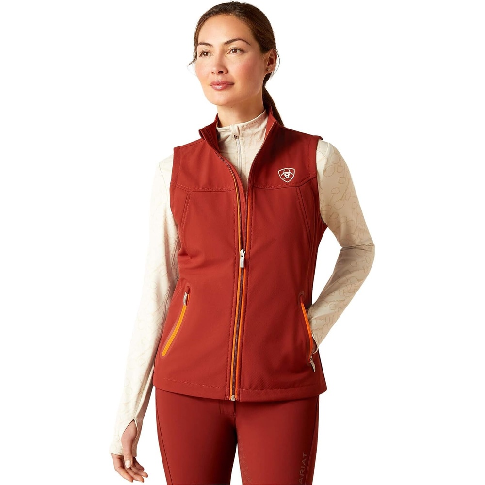 image:imageAriat Womens New Team Softshell VestFired Brick