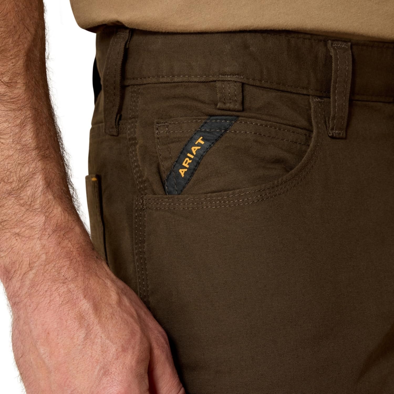image:imageARIAT Work Rebar M4 Low Rise DuraStretch Made Tough Stackable Straight Leg PantsBrown