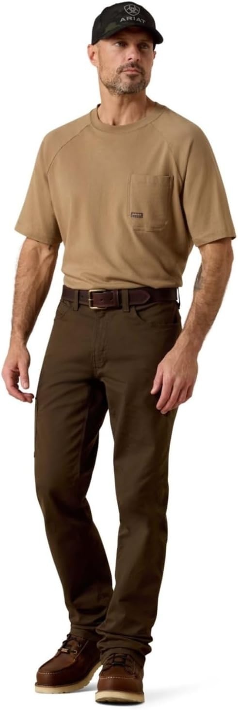 image:imageARIAT Work Rebar M4 Low Rise DuraStretch Made Tough Stackable Straight Leg PantsBrown